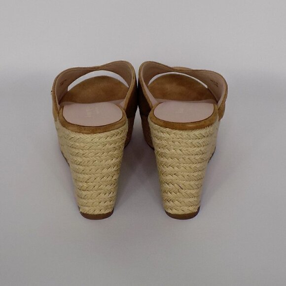 Kate Spade New York Slide Wedge Sandals Espadrille 4" Heel Suede Size 9.5 Thea - Picture 7 of 11